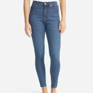 Everlane Authentic Stretch High-rise Skinny (mid blue, size 26)